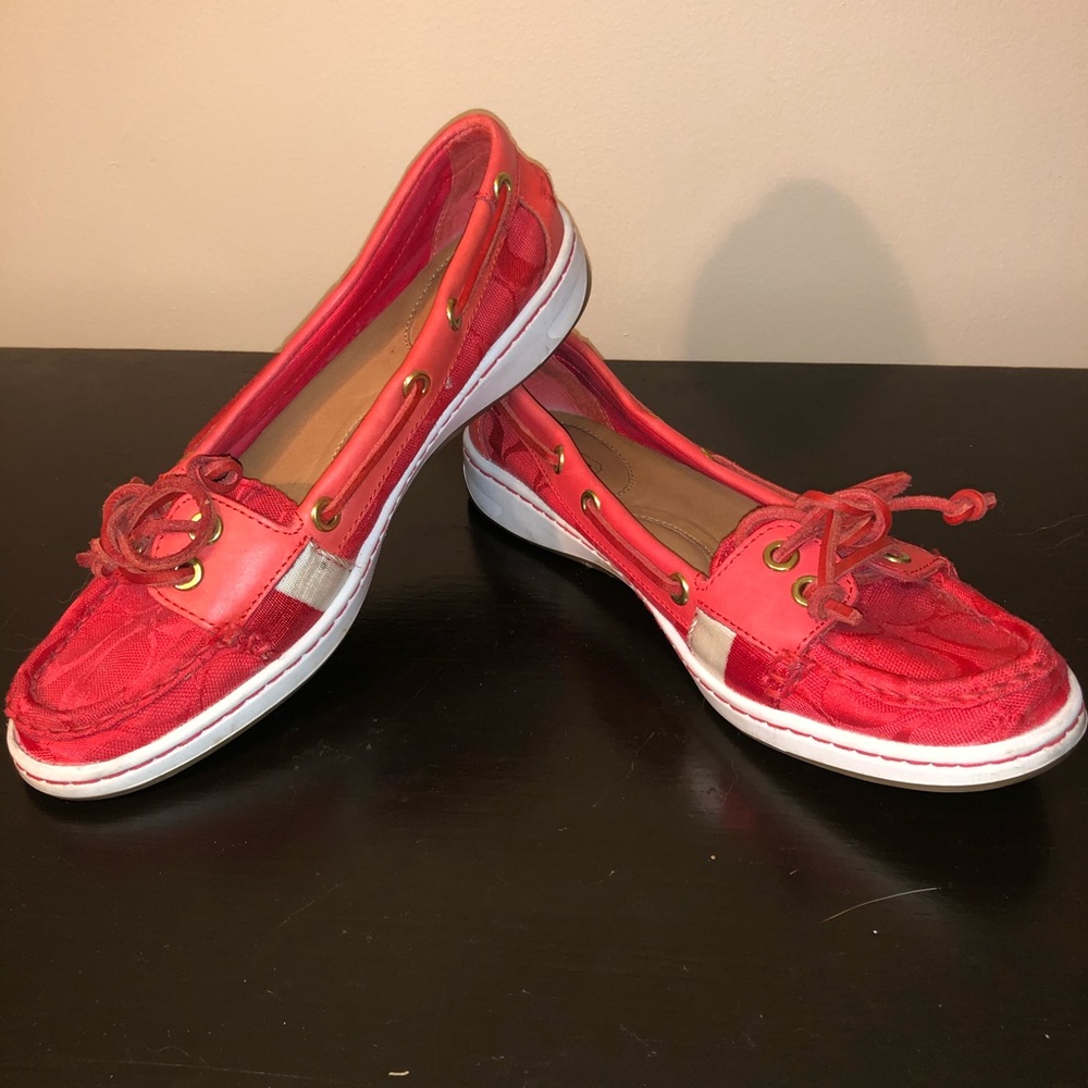 Coach Rainey Boat Shoes Size 8